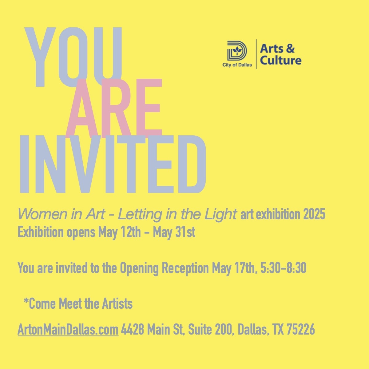 Women in Art – Letting in the Light Exhibition Opening Reception