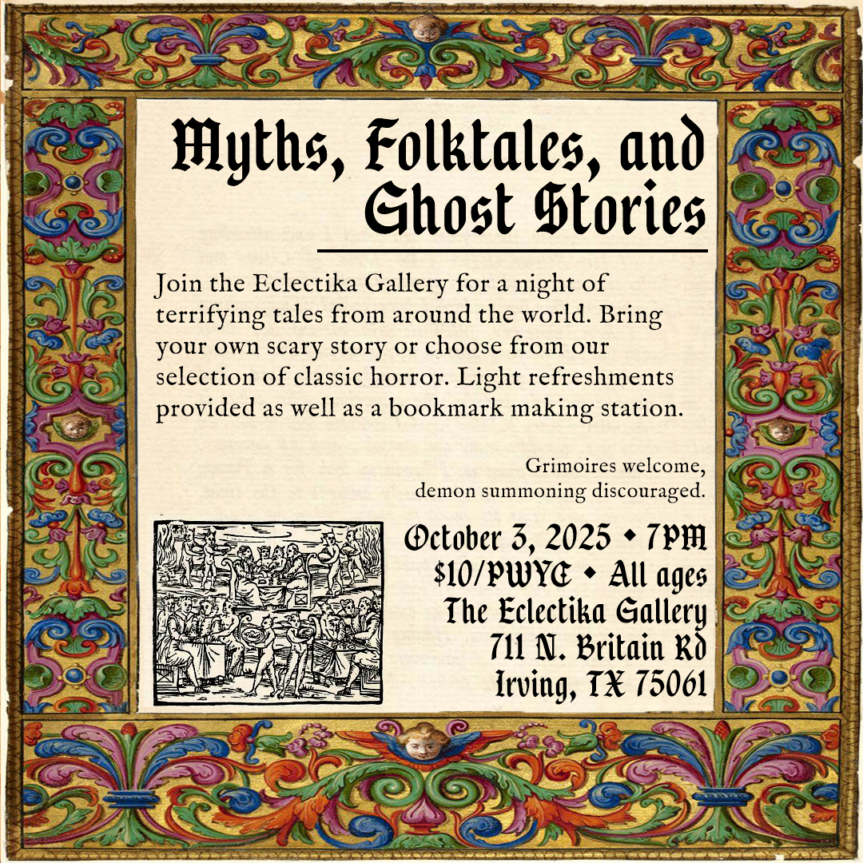 MYTHS, FOLKTALES, AND GHOST STORIES + BOOKMARK MAKING 