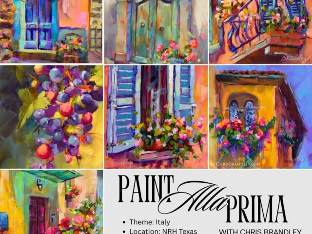 Workshop: Paint Alla Prima; theme: Italian Inspiration