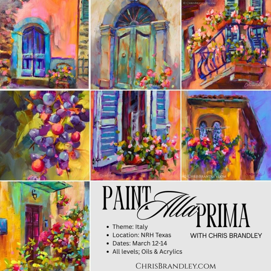 Workshop: Paint Alla Prima; theme: Italian Inspiration