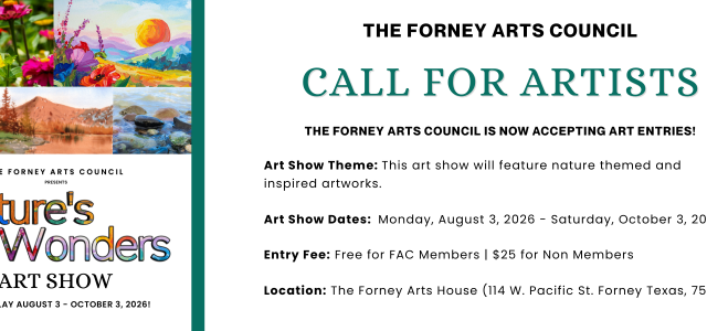 Call for Artists: Nature’s Wonders Art Show